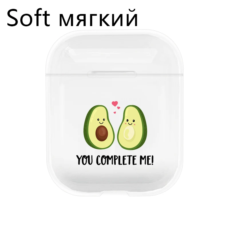 I200552 soft Мягкий чехол для Apple airpods, чехол, лето, фрукты, авокадо, беспроводной, Bluetooth, чехол для наушников Airpods, защитный чехол для наушников - Цвет: I200552 soft