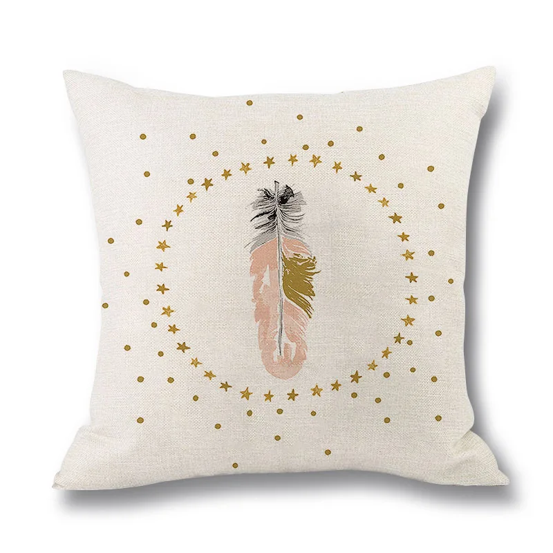 Розовый Подушка &quotфламинго&quot крышка акварель Стиль перо воздушный шар с