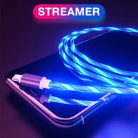 Glowing Data Cable Mobile Phone Charging Cables LED Micro USB Type Charger For iPhone Samsung Android USB Charge Wire Cord