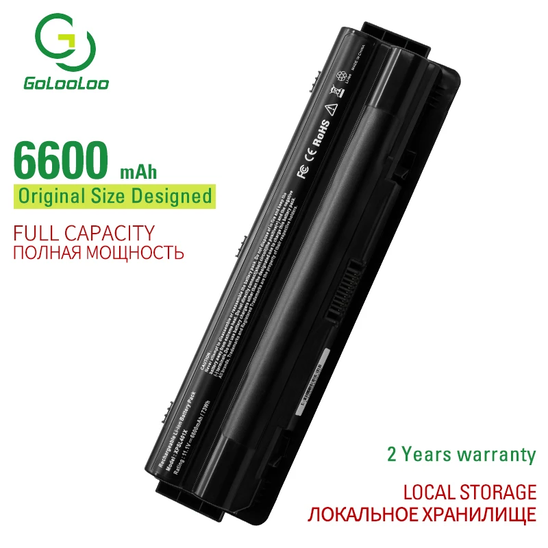 

Golooloo 9Cells 6600mAh New Laptop Battery for Dell XPS 14 L401X L501X L502X L701X L702X 08PGNG 991T2021F JWPHF P12G R4CN5 8PGNG