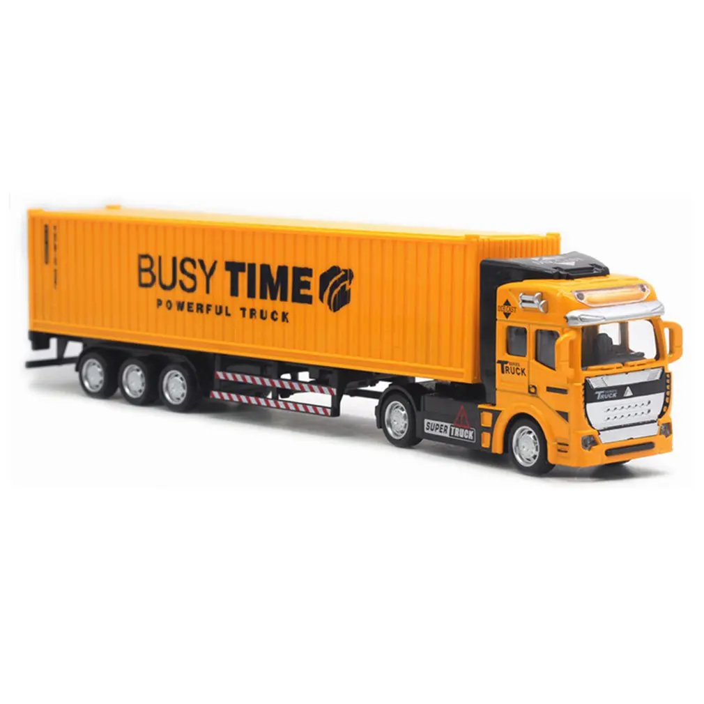 

Children Car Toy 1: 48 Alloy Container Truck Toy Model Highly Simulation Children Kid Pull-Back Delivery Truck Toy