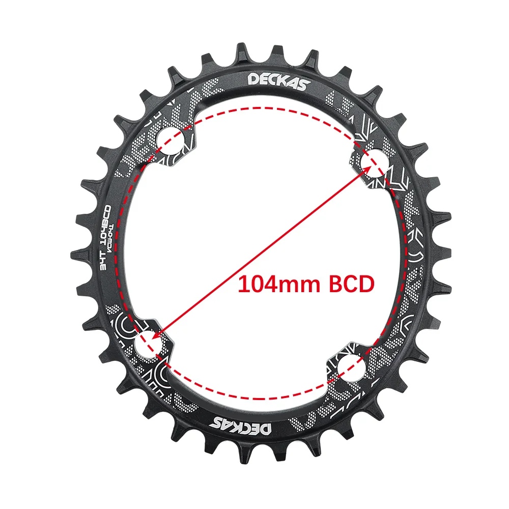Deckas овальная Звездочка 104BCD для Shimano MTB велосипед кольцо цепи велосипеда 32t 34 36 38T