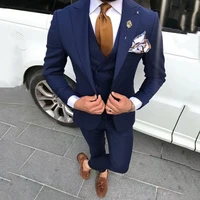 latest coat pant designs navy blue men suits for wedding prom man blazers groom tuxedos terno masculino costume homme 3 piece