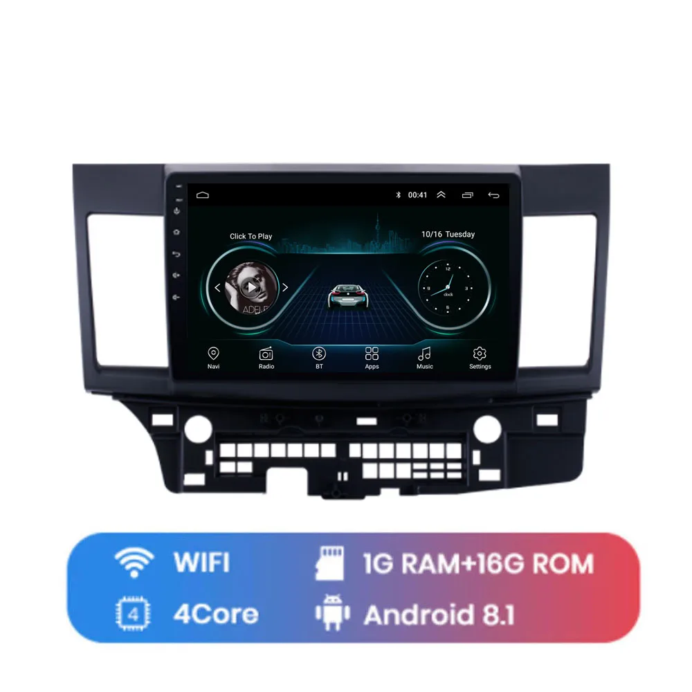 4G LTE Android 8,1 для Mitsubishi Lancer-ex 2008 2009 2010 2011- Мультимедиа стерео автомобильный dvd-плеер навигация gps радио - Цвет: WIFI (1G 16G)