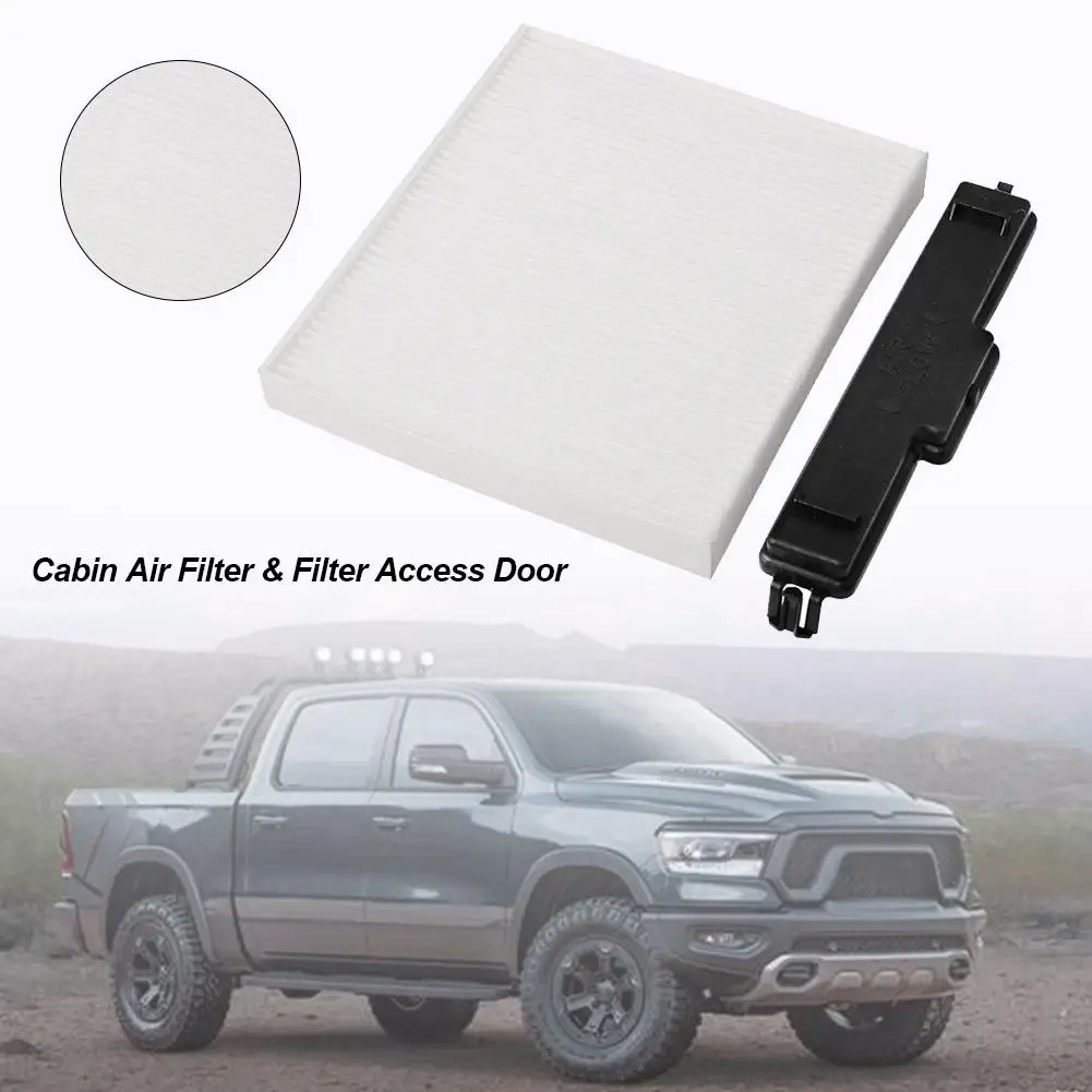 

Car Cabin Air Filter And Filter Access Door For Dodge Ram 1500 2500 3500 Jeep Chrysler Auto Air Conditioning Fiber Cabin