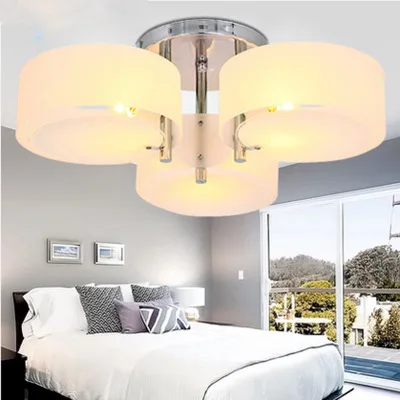 Современные Простые многокольцевые светодиодные потолочные люстры светильник