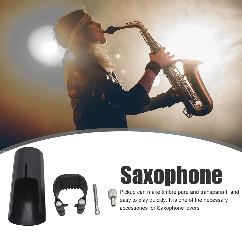 

Leather Clip Cap Saxophone Mouthpiece+Musical Enjoyable Instrument Supplies for Alto Tenor Soprano Musical Instrument