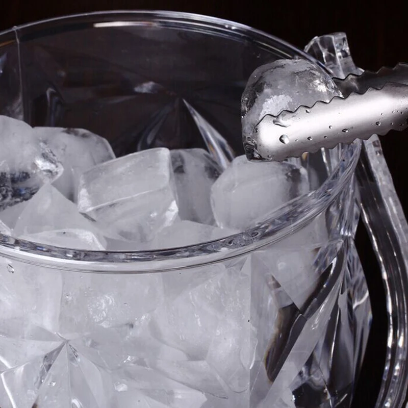 1 Pc Acrylic Bar Ice Bucket Two Handles Champagne Wine Spit Barrel Container Ktv Club Supplies | Дом и сад