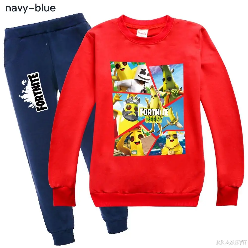 Детские комплекты спортивной одежды Fortnite спортивный костюм для девочек осенние