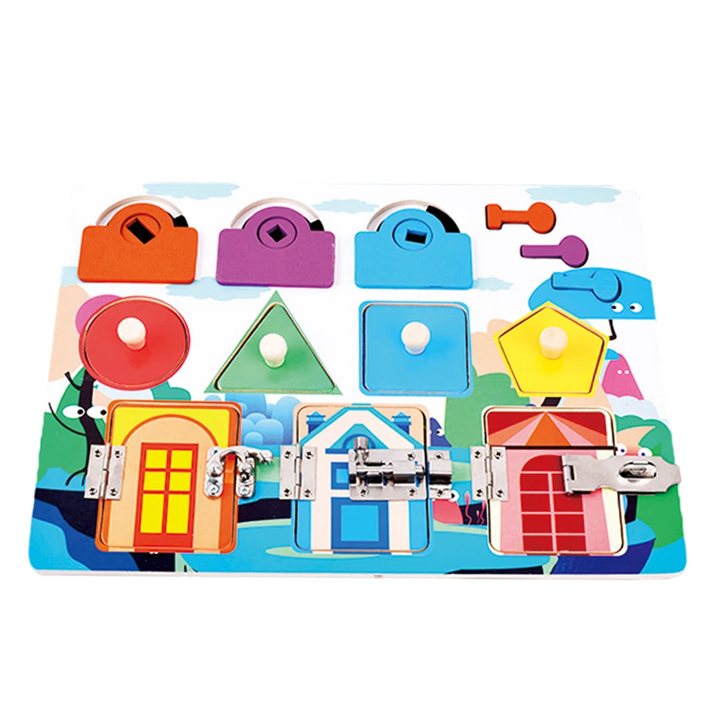 

Бизиборд для малышей, игрушки для разблокировки, защелки, доска для обучения, игрушка для путешествий для мальчиков и девочек 3 лет