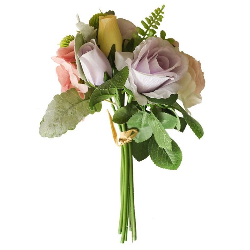 

ABSF искусственный цветок для свадьбы Golden Sasa Rose букет искусственных цветов в стиле INS, украшение для дома, искусственный букет роз