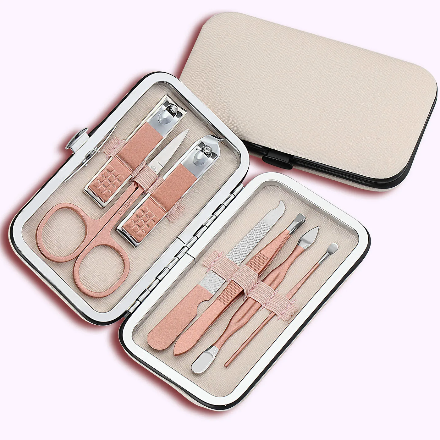 7 Pcs Set 18 шт. маникюрный набор из нержавеющей стали кусачки для ногтей искусство обрезки ногтей инструменты для красоты ножницы маникюрные Акриловые Набор для ногтей - Цвет: 7 Pcs Set