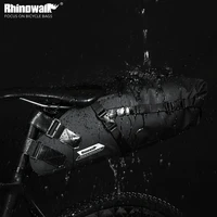 rhinowalk waterproof bicycle saddle bag 5l 10l 13l reflective foldable black tail rear bag cycling mtb road bike trunk pannier