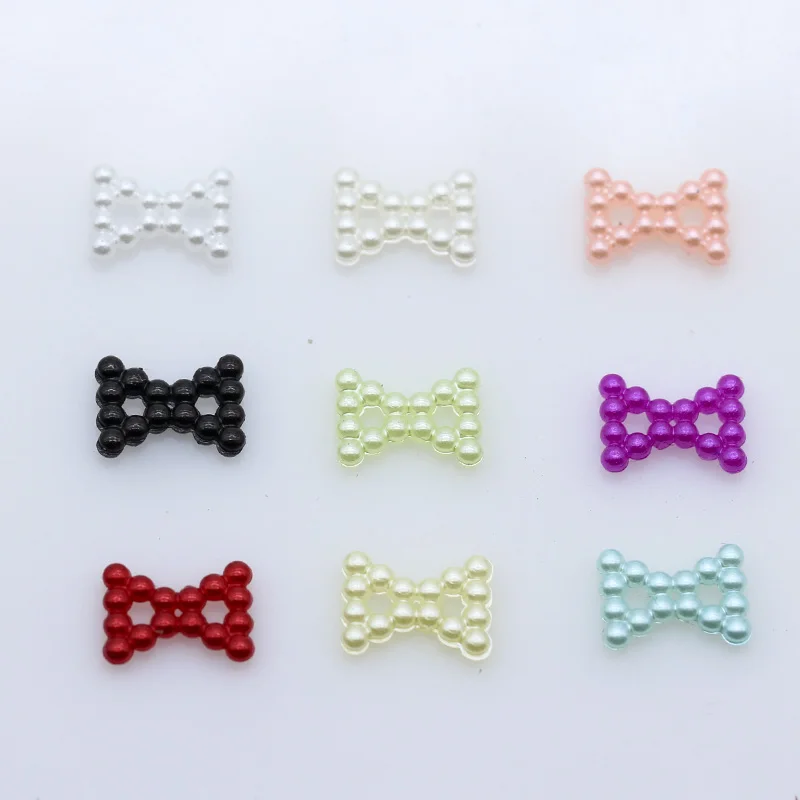 100 шт. в ассортименте бант искусственный жемчуг с плоской задней стороной для