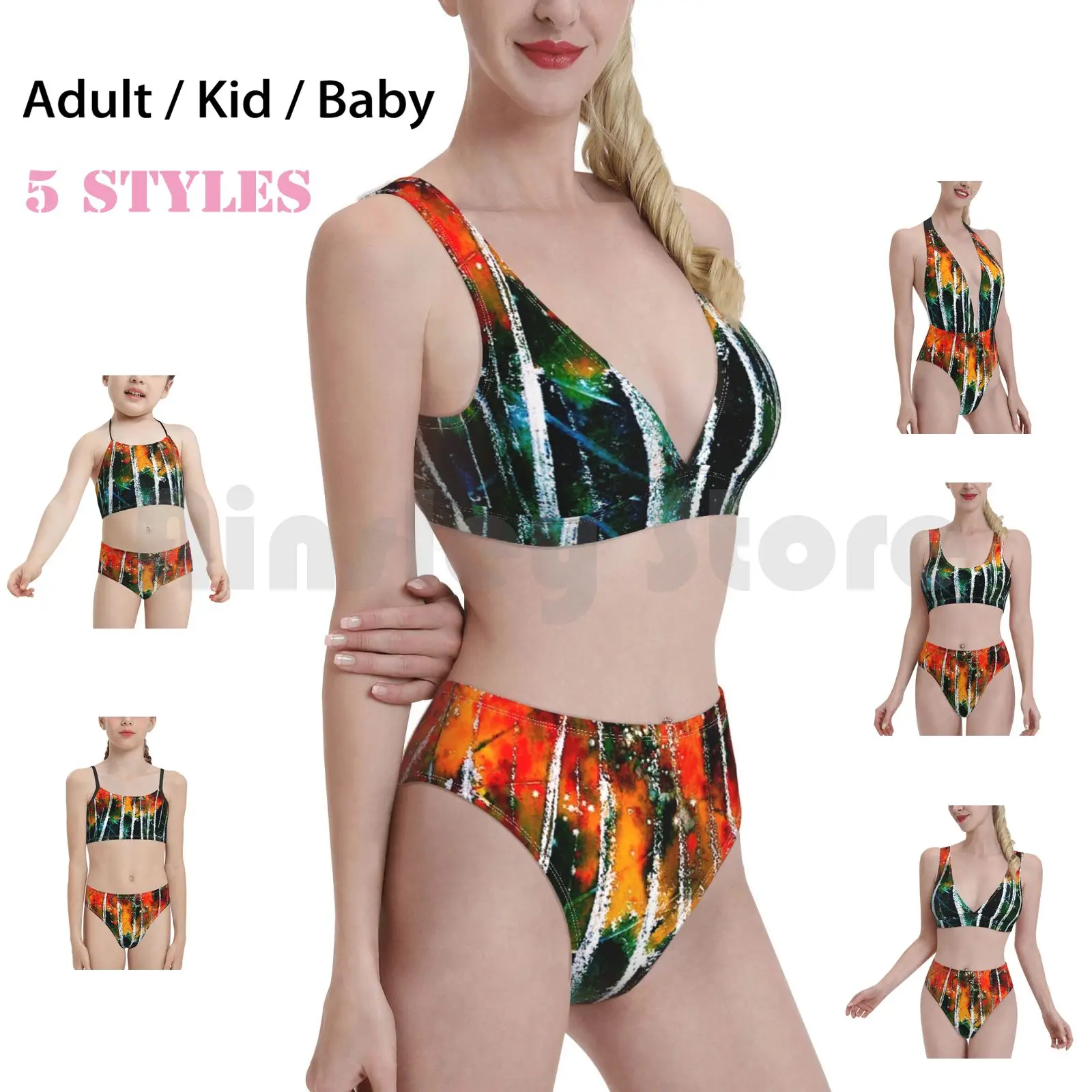 

It Will Not Always Be Like This Swimwear Bikini 1 Piece Women 2 Pieces Janis Zroback Art Janis Zroback Painting Janis
