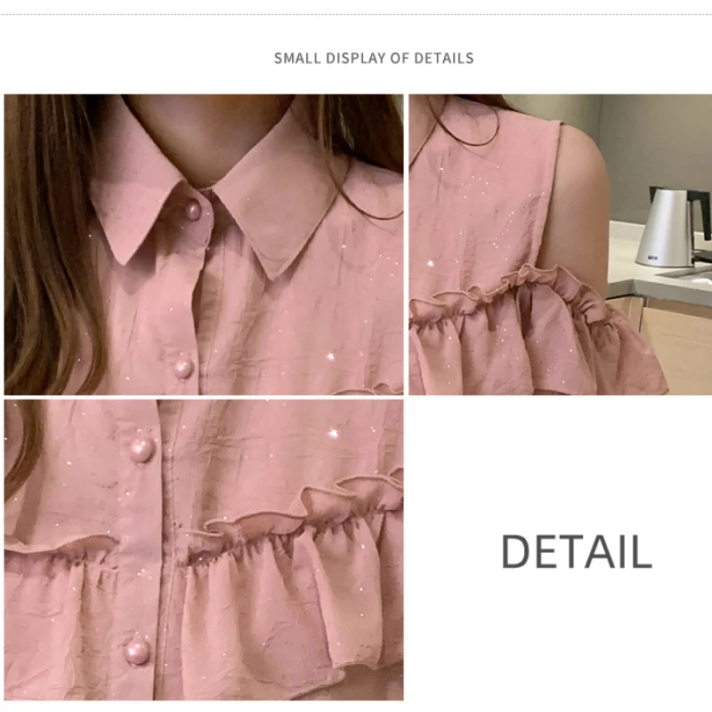 

Women Blouses Blouse Women 2021 Off Shoulder Top Summer Short Sleeve Women Shirts Chiffon Blouse Shirt Blusas Camisas Mujer