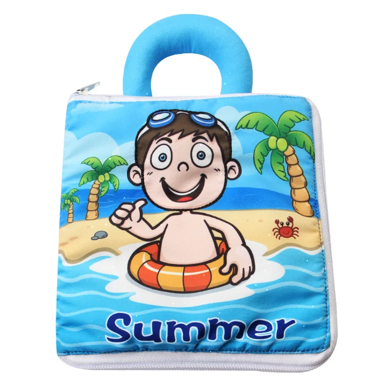 

Early Education Baby Toy Cloth Book Cartoon Marine Animal Baby Toddler Cognitive Intelligence Development Cloth Book