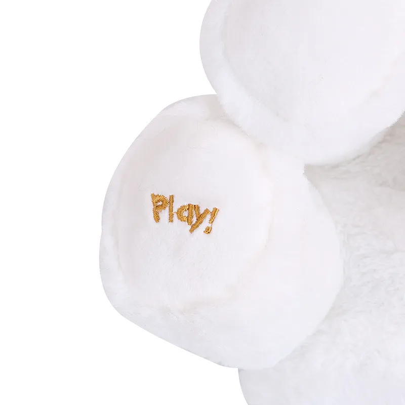 

Peek a Boo Toys singing dog Play Hide Seek Lovely Cartoon Stuffed Kids Birthday Gift Cute Electric Music dog Plush Toy 30cm