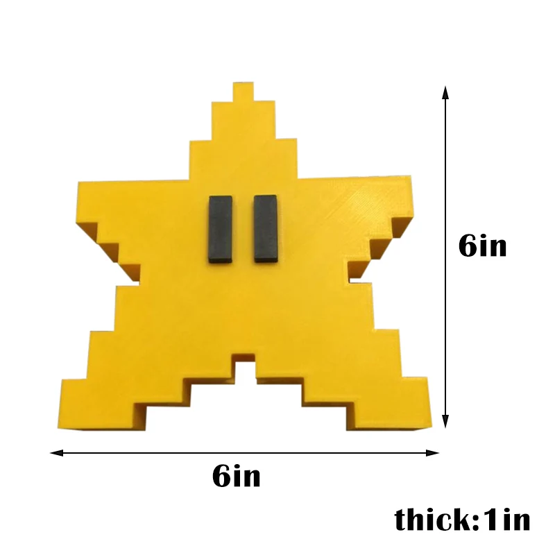 

Pixel Star Christmas Tree Topper 3D Star Shape Decorative Topper Decor for Christmas Tree H88F