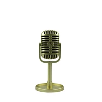 classic retro simulation vocal microphone portable vintage microphone for photography satge performance gold silver black