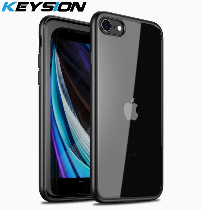 KEYSION Модный чехол для iPhone SE 2020 Новый SE2 Прозрачный матовый противоударный задней