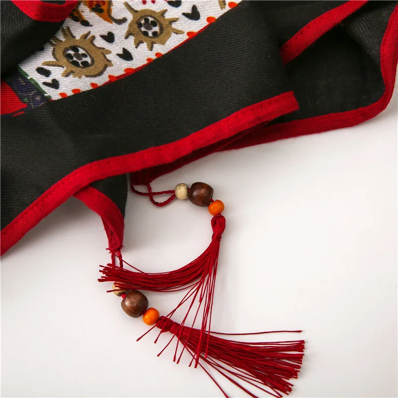Модные Aztec этнические Cashew Цветочные Вискоза Шаль Шарф Дамы печати кисточкой хиджабы и обертывания пашминовый палантин Bufandas мусульманский Sjaal