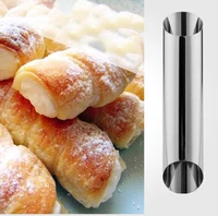 5pcs stainless steel cannoli tubes cream shells horn pastry baking mold