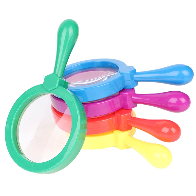 

5 colors Plastic Stand Magnifier High-Grade Optical Lens Magnifying Glass Reading Plastic Magnifying Glass Toy For Children