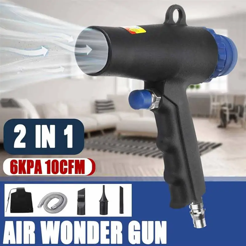 

2 In 1 Pneumatic Vacuum Cleaner Kit Air Duster Compressor Air Vacuum Blow Pneumatic Suction Cleaning Tool for Debris Dust