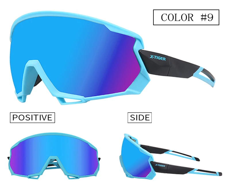X-TIGER Wind Cycling Glasses 5 Lens Polarized Outdoor Sport Bicycle Glasses MTB Mountain Bike Sunglasses Goggles Cycling Eyewear