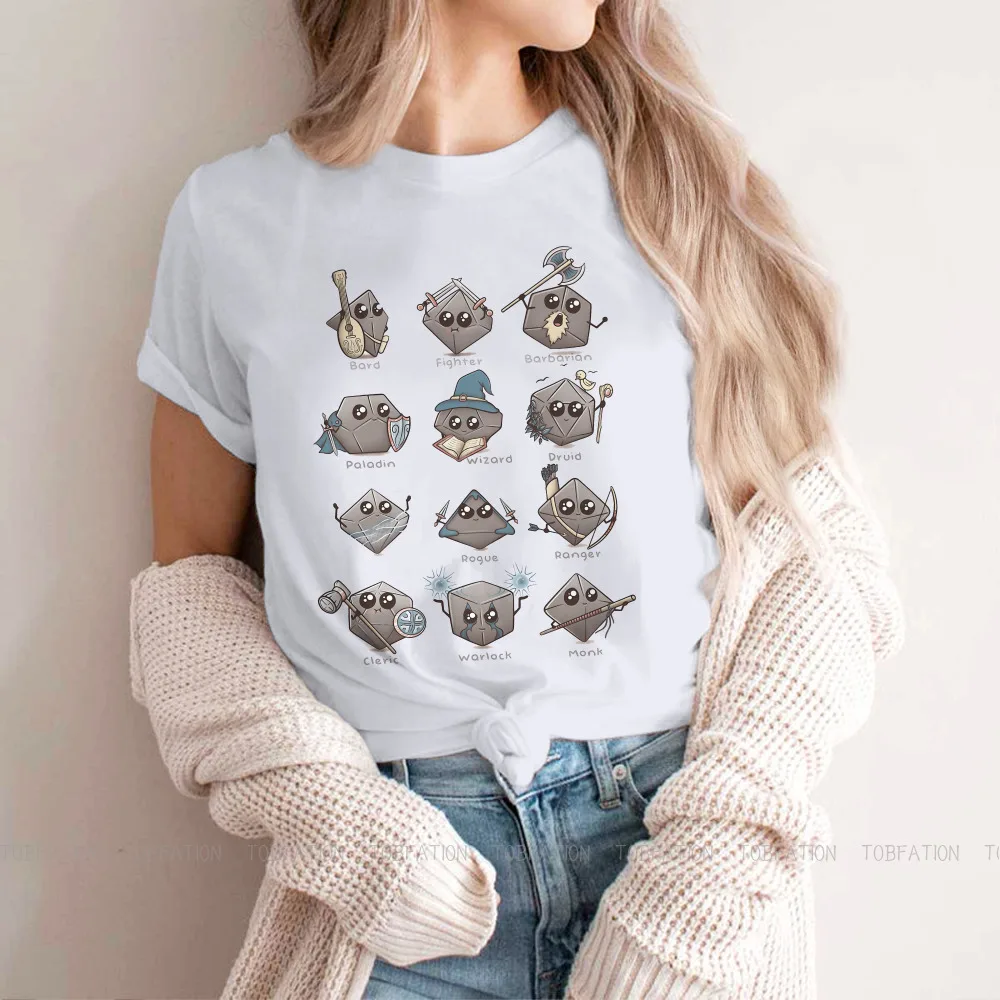 

Kawaii TShirt For Girls DnD Game Tees Fashion Female T Shirt Soft Printed