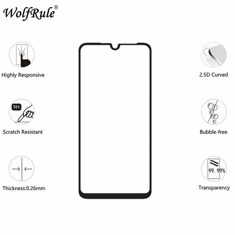2pcs Protector de pantalla LCD para Moto G8 jugar la pegamento de vidrio para Motorola G8 jugar completa de la cubierta de vidrio templado para Moto G8 jugar pel&iacute;cula-1