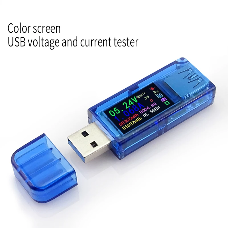 USB 3 0 цветной измеритель мощности ЖК-вольтметр амперметр напряжения тока