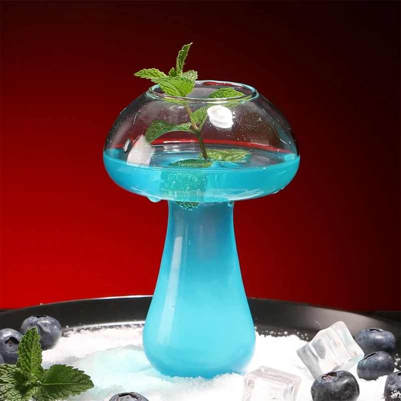 

Mushroom Design 380ml Cocktail Glass , Novelty Drink Cup for KTV Bar Night Party P82C