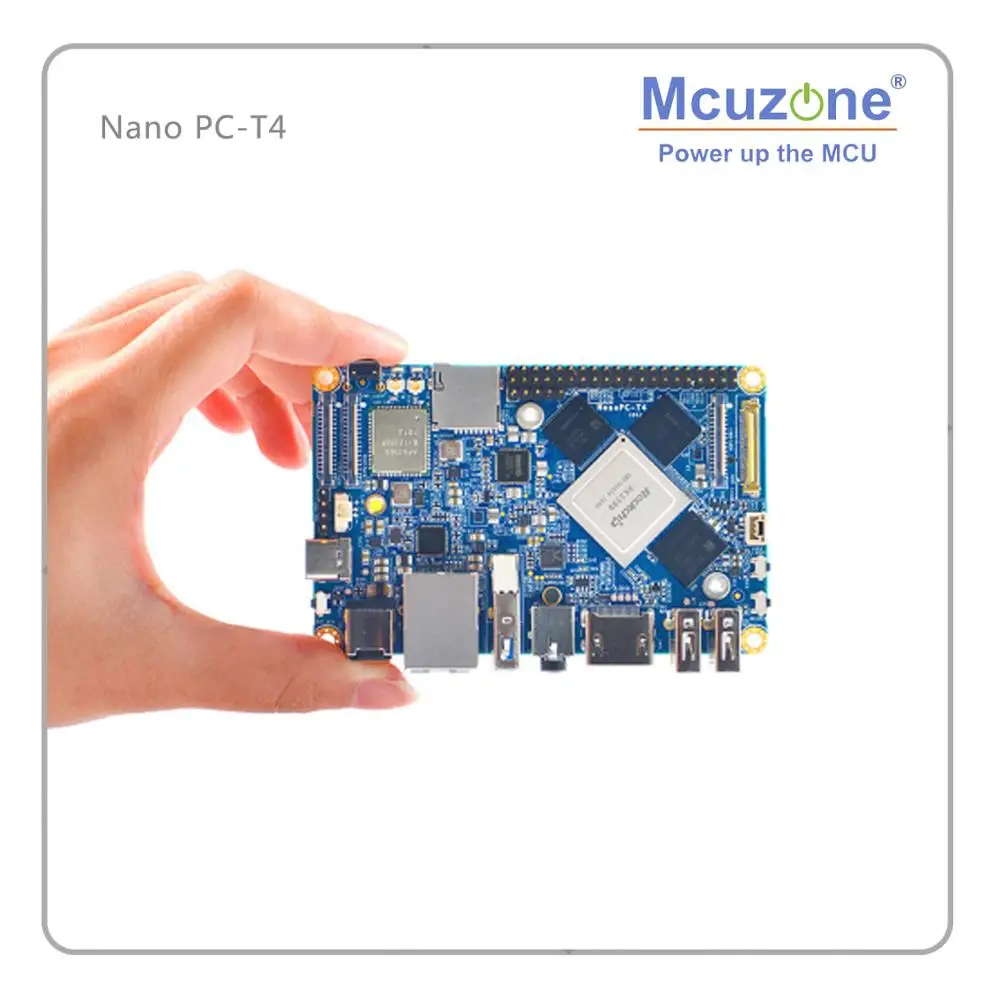 FriendlyELEC NanoPC T4 Rockchip RK3399Cortex A72 Cortex A53 VR AI OpenCV TensorFlow MIPI двухдиапазонный wifi M.2PC EC20 4G 16GB
