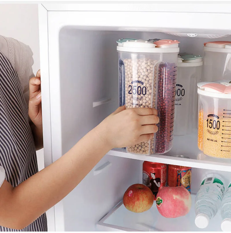 Коробка для хранения, коробка для хранения продуктов, кухонные принадлежности, бак для хранения зерна, пластиковый влагостойкий герметичный контейнер, прозрачная коробка для хранения