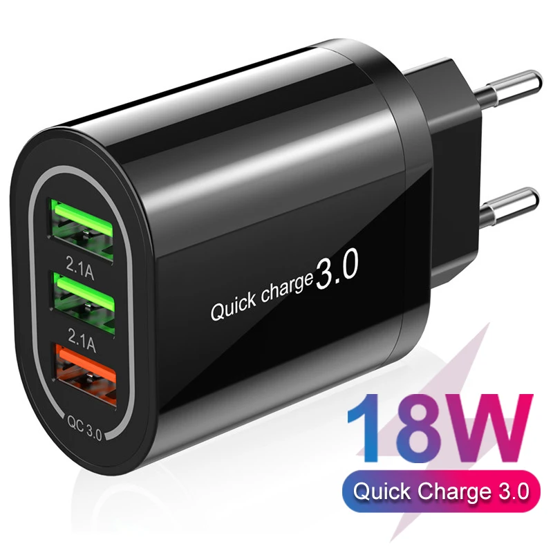 Быстрое зарядное устройство USB 3 0 18 Вт QC3.0 4 быстрое портативный мобильный телефон