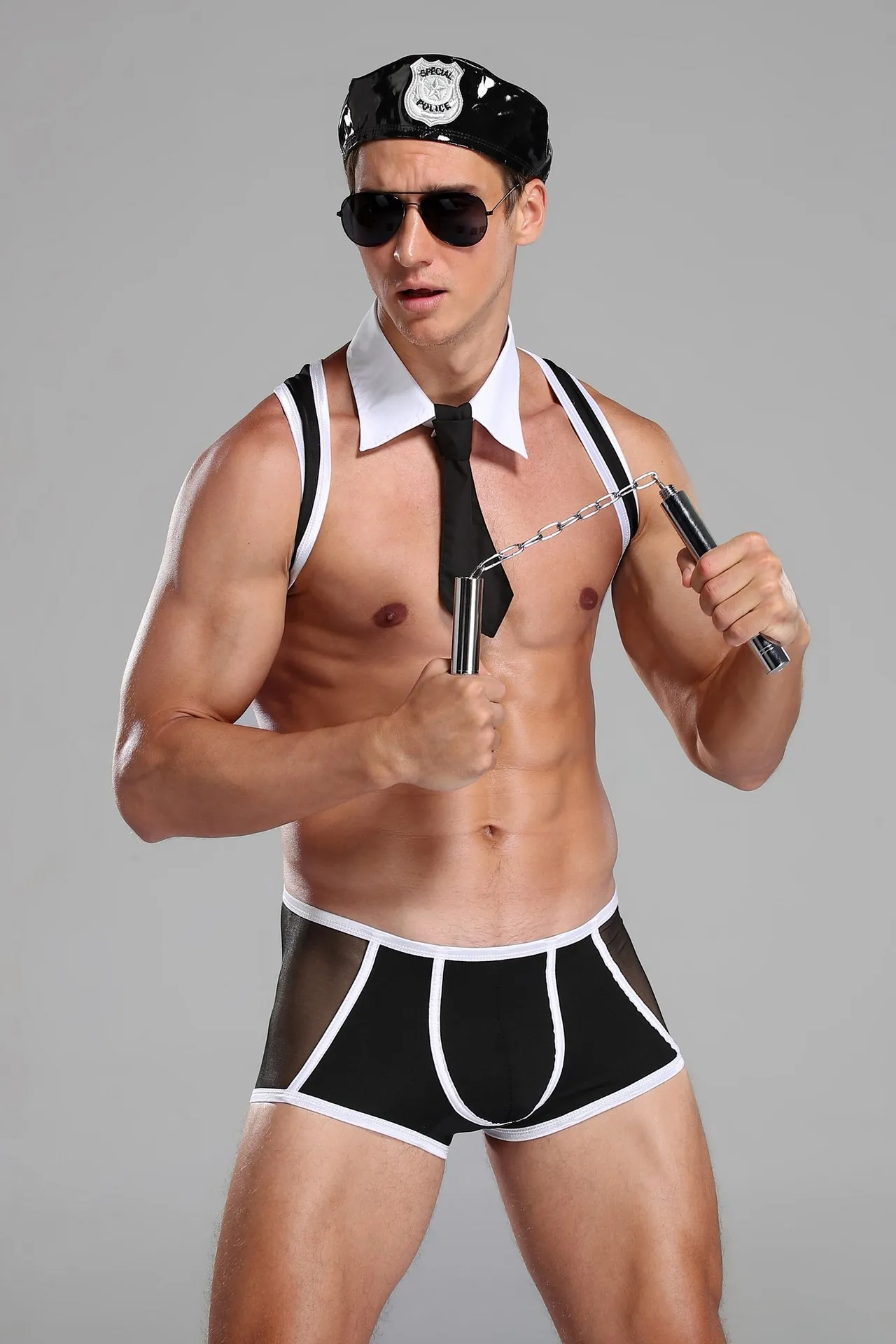 Полицейский маскарадный костюм нарядное платье для грязных копов мужской