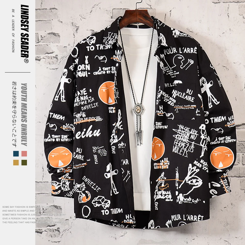 Женская и мужская блузка с длинным рукавом принтом лица граффити весна 2020