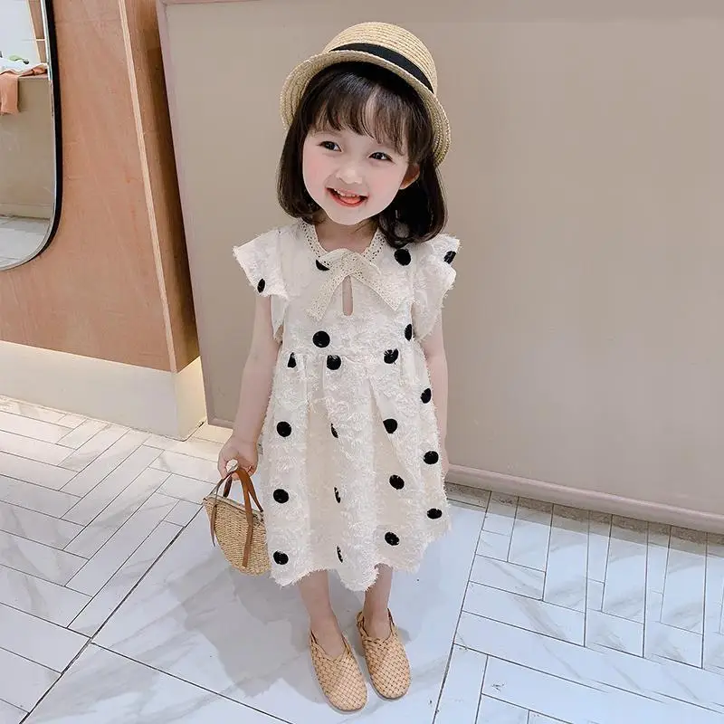 

Girls' Princess Dress Baby Dress 2020 New Summer Little Girl Skirt Fashion Children Dot Short Sleeve Skirt