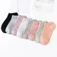 10 pieces 5 pairs women female girls invisible soft cotton casual fashion shallow mouth short ankle socks slippers summer gift