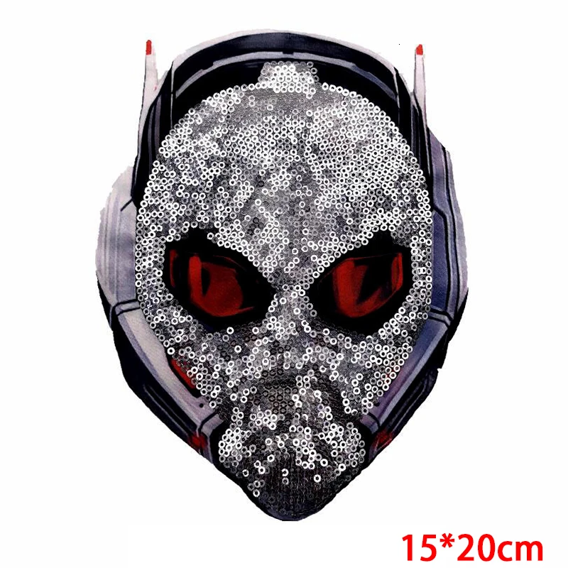 QQ0187 Prajna, сделай сам, Мстители, тканевая нашивка, блестки, швейные нашивки для одежды, вышивка с пауком, железная нашивка на тканевой куртке, аппликация F - Цвет: QQ0187