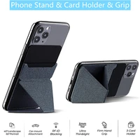 yelwong multifunction phone stand card holder adjustable angle reusable adhesive thin design with grip for iphone xiaomi huawei