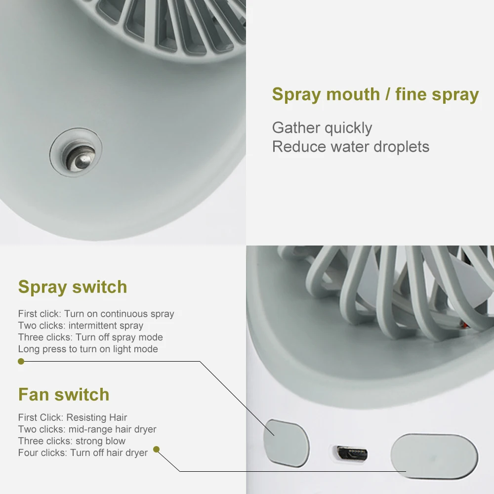 USB портативный увлажнитель воздуха Алмазный флакон диффузор тумана для дома и