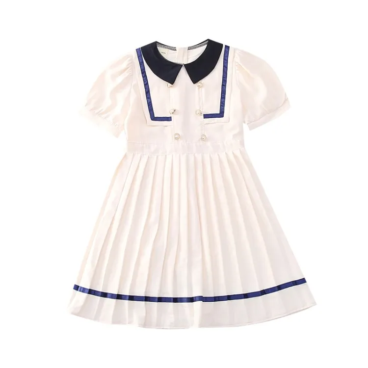 

8610 college style pleated dress