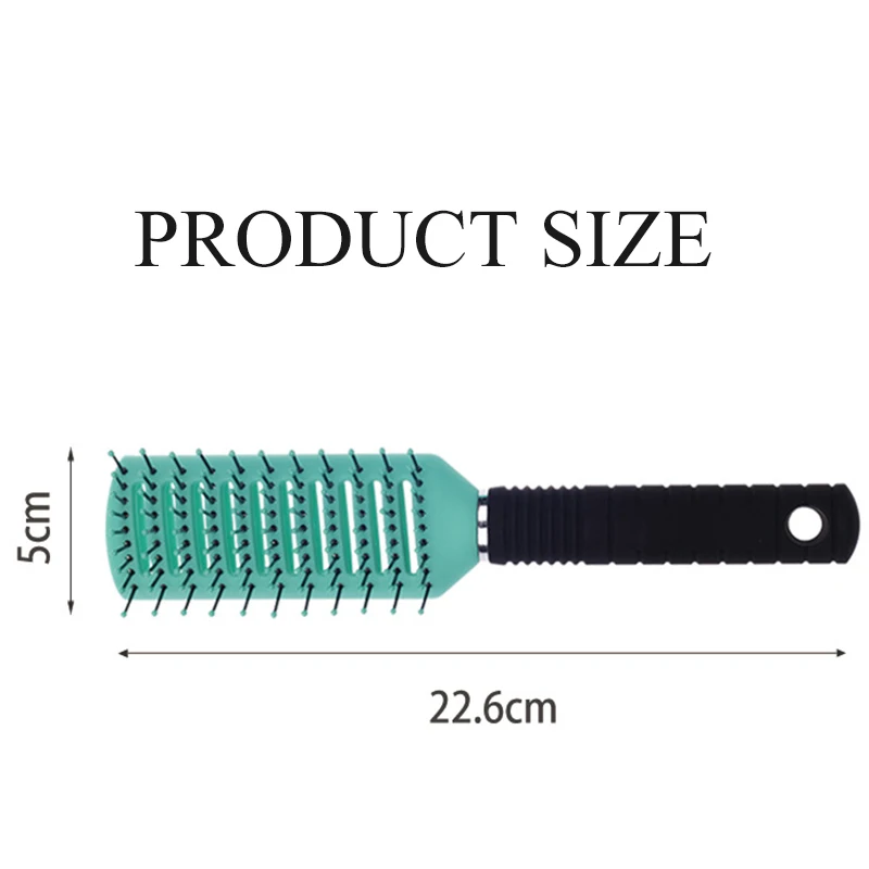 

1PC Green Fashion Anti-static 9 Rows Hair Brush Hairdressing Scalp Massager Health Handcraft Hair Comb Styling Tool