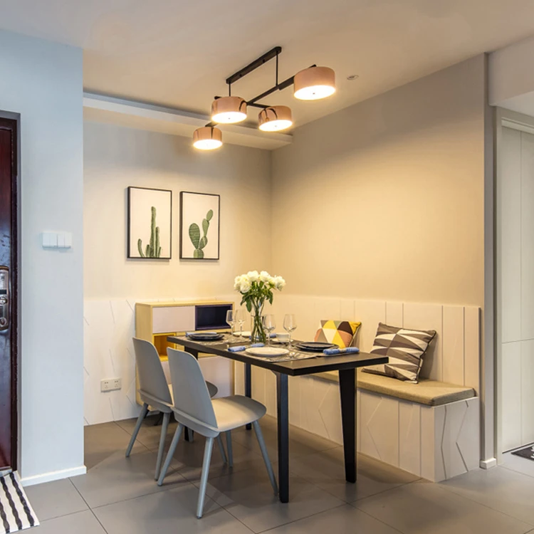 Nordic кулон в виде домика лампа Роза Золотая Подвесная медный подвесной светильник