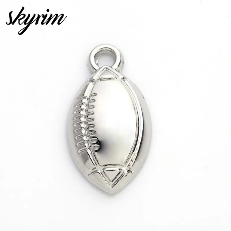 20 pcs Cool Sport Style Football Design Charms Fit Charm Bracelet Jewelry Accessories Antique Silvery DIY Handmade | Украшения и