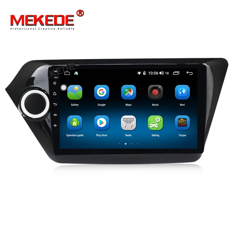 MEKEDE Android9.0 четырехъядерный автомобильный dvd плеер gps навигатор для KIA K2 RIO 2010 2015 с