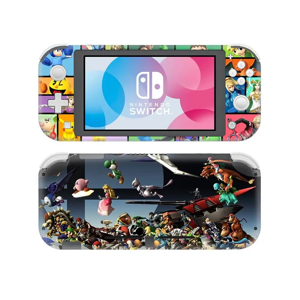 Супер Smash Bros наклейка на кожу для Nintendo Switch Lite консоль и контроллер протектор Joy-con